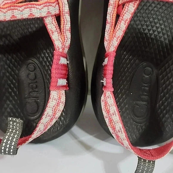 Girls Chaco ZX/1 Dual Strap Cloud Sandals, Black/Pink, Size 3, Pre-Owned - Picture 6 of 12